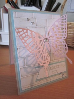 Celebrating You Butterfly Thinlits Brick TIEF Card