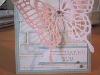 Close Up Celebrating You Butterfly Thinlits Brick TIEF Card