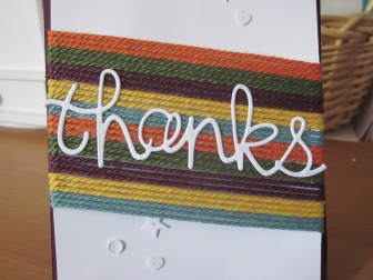 Close Up Thick Baker's Twine Thanks Card